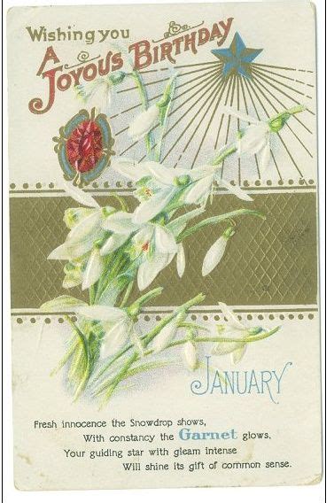 Stationery Happy January Postcard Collectible Months Of The Year