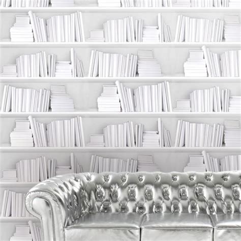 Bookshelf Wallpaper Bookshelf Wallpaper White Bookshelves Wallpaper
