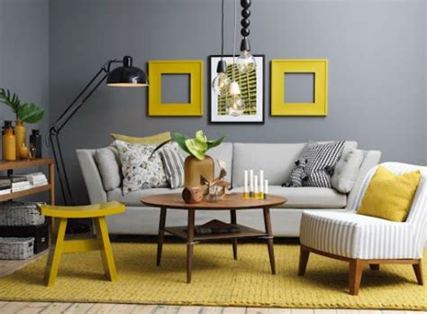 Hot Color Combo Yellow And Gray Grey And Yellow Living Room Living