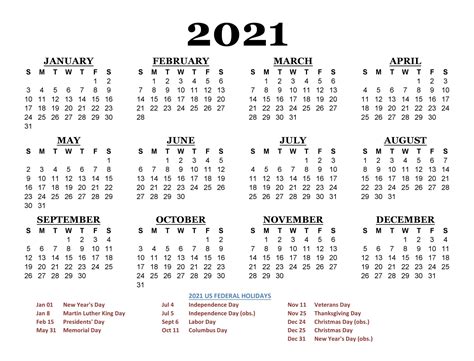 Free 2021 California Printable Calendar With Holidays Pdf Calendar