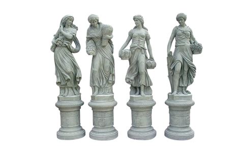 Human Sculptures Stone Carvings Carved Marble Four Season Statues