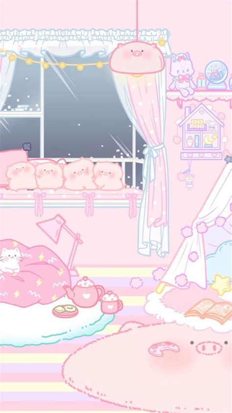 Unduh 80 Pastel Pink Kawaii Background Hd Background Id