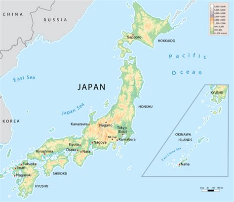 List of regions of japan wikipedia. map-of-japan-physical-features | Download them and print