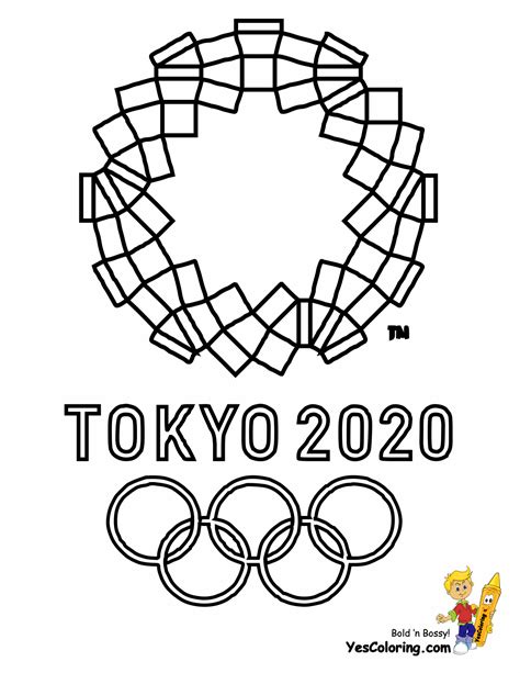 2020 Tokyo Olympics Logo Coloring Page At Yescoloring 1 199 × 1 551