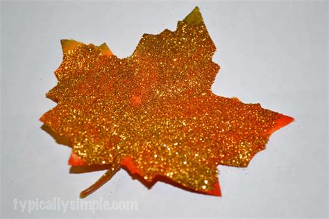 Glittered Fall Leaves Diy Typically Simple