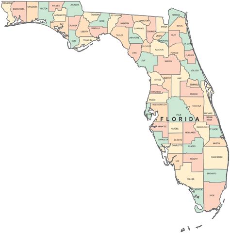 Printable County Map Of Florida Ruby Printable Map