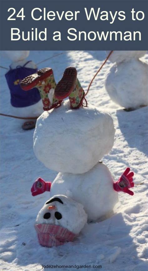 24 Clever Ways To Build A Snowman Christmas Yard Art Winter Crafts