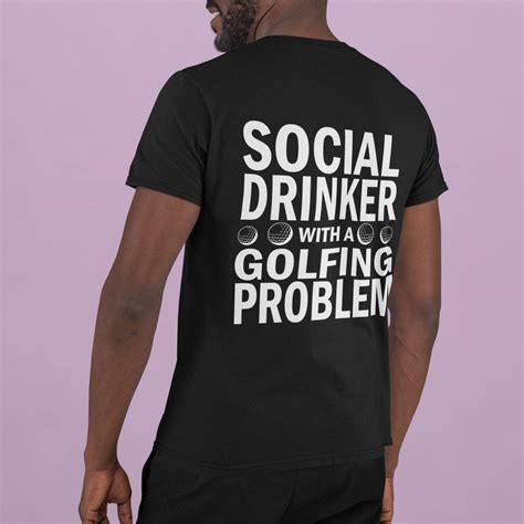 Funny Golf Shirt For Men Women Tee Shirt Social Drinker With Etsy