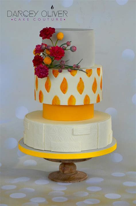 Mid Century Modern Decorated Cake By Sugar Street Cakesdecor