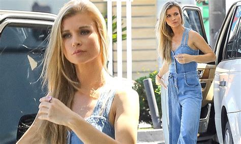 Joanna Krupa Wears Flared Dungarees In Hollywood