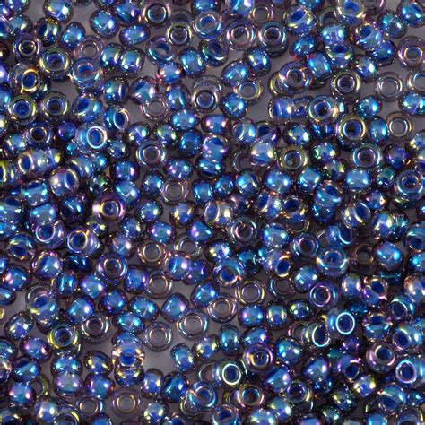 Discount Seed Beads - Miyuki Round Rocaille Seed Bead 15/0 Color Lined Purple/Violet