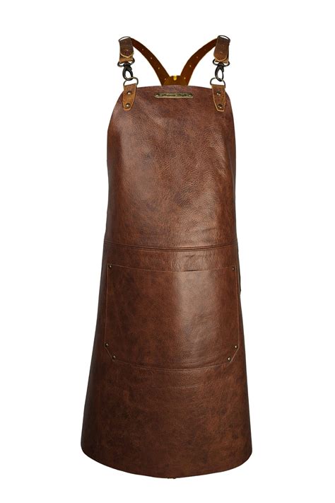 XL Cross Strap Apron Deluxe Leather Stalwart Crafts UK