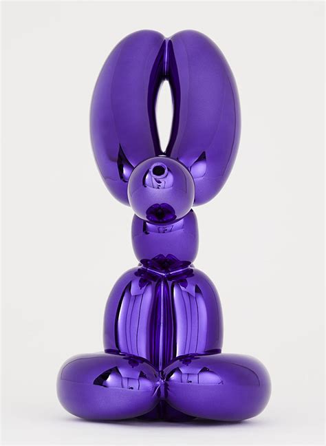 Jeff Koons Balloon Rabbit Violet Sculpture