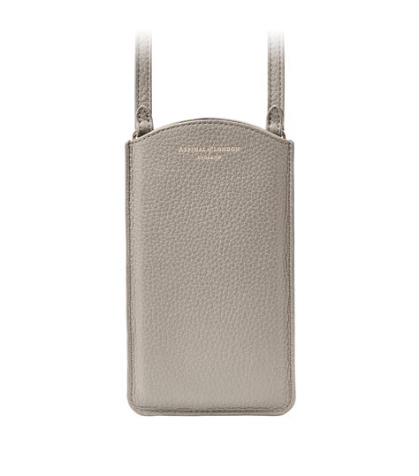 Womens Aspinal Of London Grey Leather London Phone Case Harrods