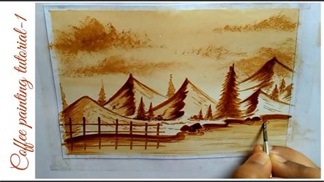 Coffee Painting Tutorial How To Paint Beautiful Scenery With