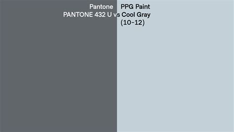 Pantone 432 U Vs Ppg Paint Cool Gray 10 12 Side By Side Comparison