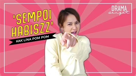 Kak lina pom pom putus kasut duet dengan azmi! 'Sempoi Habiszz' Kak Lina Pom Pom | Drama Kampung People ...