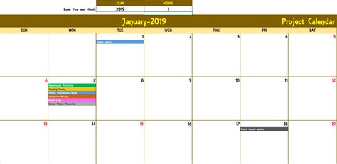 2 Page Monthly Calendar Excel Example Calendar Printable