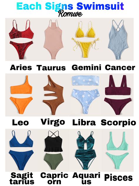 each zodiac sign s swimsuit