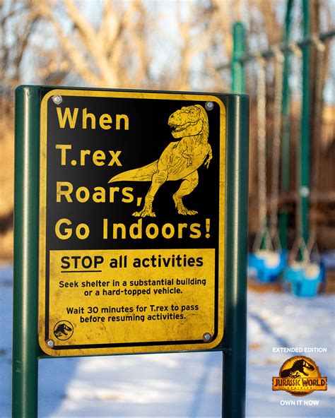 Jurassic World National Wildlife Day Poster When T Rex Roars Go