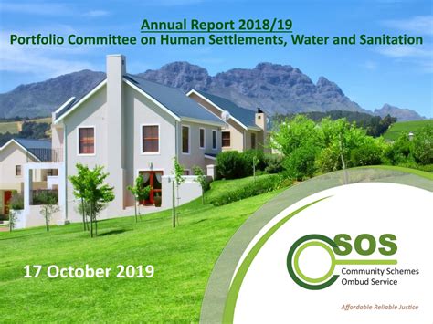 Ppt Annual Report 201819 Portfolio Committee On Human Settlements