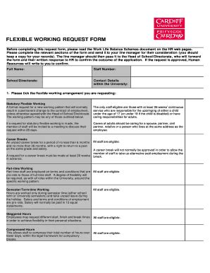 Flexible Working Request Form Fill And Sign Printable Template Online