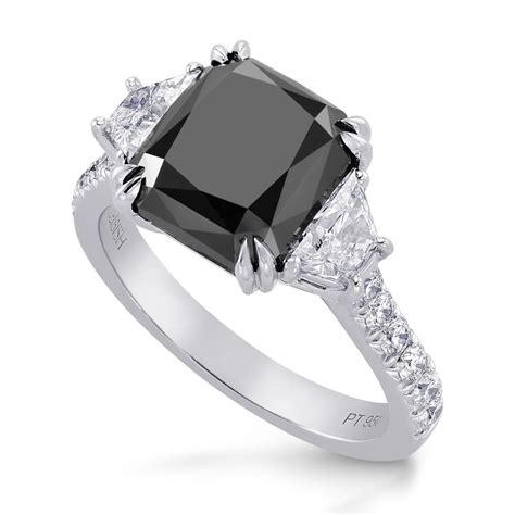 Natural Unheated Fancy Black Diamond Engagement Ring Sku 221969 6
