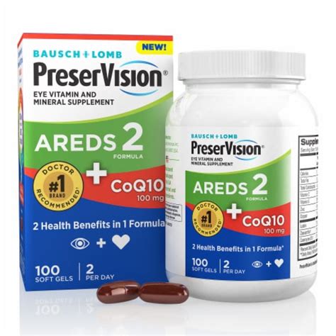 Preservision Areds 2 Coq10 Eye Vitamin And Mineral Supplement 100 Ct