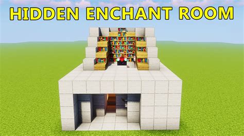 2 Simple Redstone Build Hidden Enchant Room In Minecraft Youtube