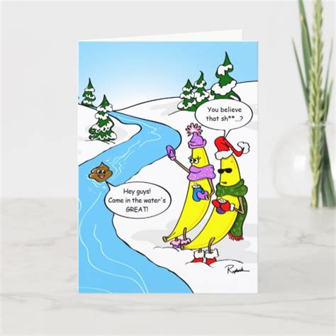 funny banana christmas card custom holiday cards