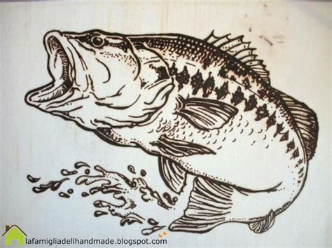 Some wood burning tools also come with shaped tips, such as letters, that you can use to stamp or brand designs onto the wood instead. woodburning - fish pattern