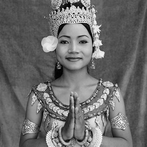 Portrait Of Traditional Cambodian Dancer Angkor Watcambodia By