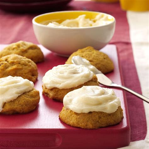 Pumpkin Cookies With Cream Cheese Frosting Recipe Taste Of Home