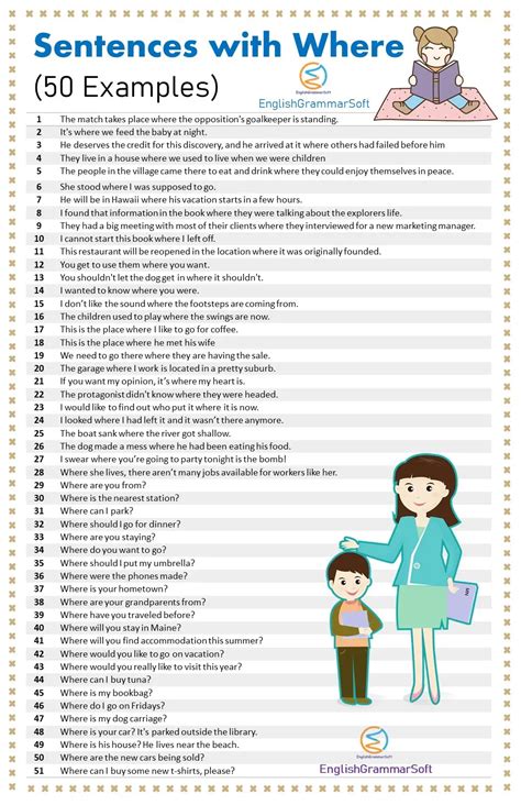 Sentences With Where 50 Examples Englishgrammarsoft