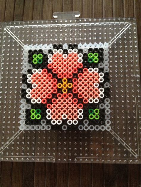 Sakura Flower Perler Bead Coaster By A Siu Perler Beads Designs