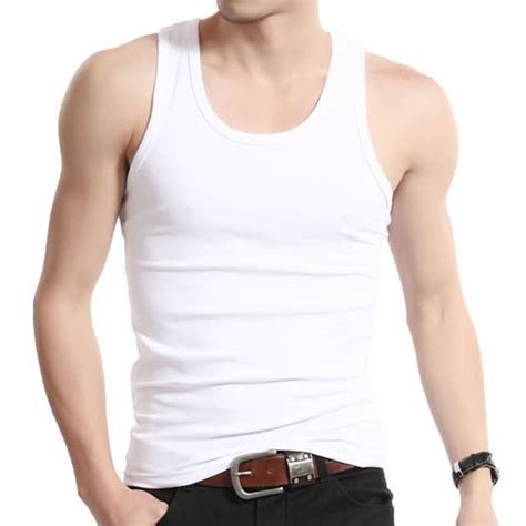 Muscle Men Top Quality Premium Cotton A Shirt Wife Beater Ribbed