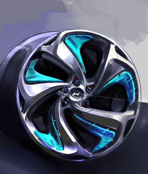 Hyundai I Flow Concept Wheel Design Sketch Car Body Design