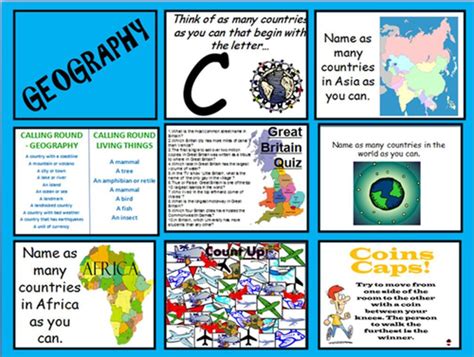 100 Geography Activities Games Starterstasks Key Stage 3 4 Teaching