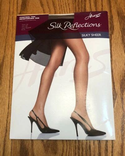 two hanes silk reflections silky sheer control top pantyhose size ab town taupe ebay