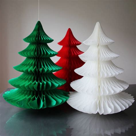 Paper Honeycomb Christmas Tree Decorations By Crafteratti Christmas