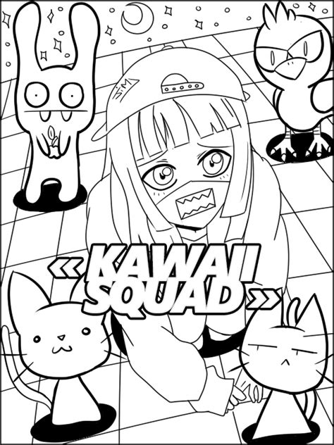 Coloriages kawaii c anastasia boiko. Manga kawaii squad - Mangas / Animés - Coloriages ...