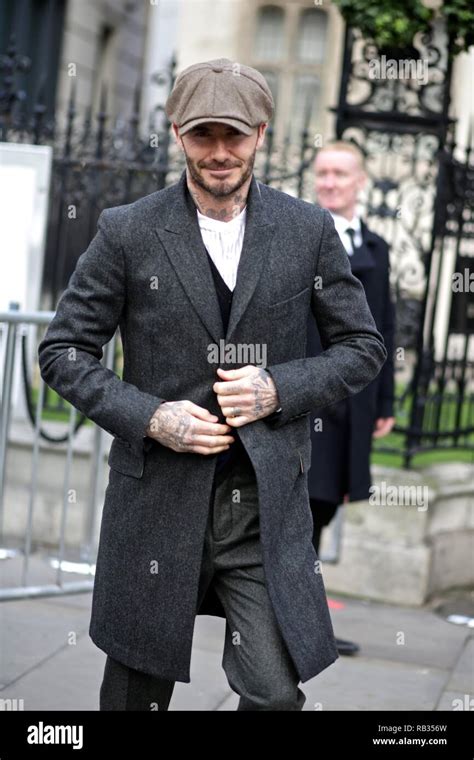 London Uk 06th Jan 2019 David Beckham Arrives At Kent And Curwen Aw19