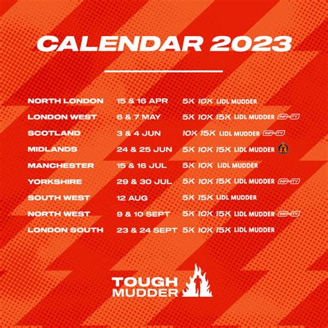 introducing the 2023 calendar tough mudder uk