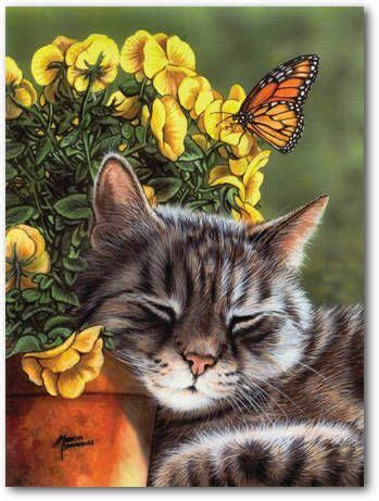 Made in the usa or germany. SunsOut 1000 Piece Gray Tabby Cat and Butterfly Jigsaw ...