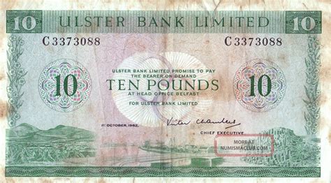 Registered in republic of ireland. Northern Ireland: 10 Pounds, Ulster Bank Limited, 1 - 10 ...
