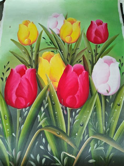 Sketsa Bunga Tulip Baru 30 Lukisan Bunga Yang Senang Dilukis Di