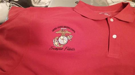 Embroidered Us Marine Corps Polo Shirt Or T Shirts Towels