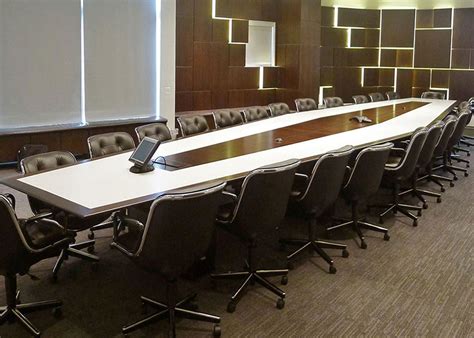 Boat Shaped Walnut Boardroom Table