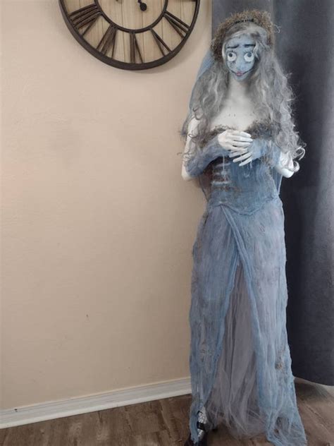 Custom Made Emily Corpse Bride Inspired Corset Costume Corpse Etsy