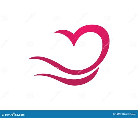 Heart Logo Template Stock Vector Illustration Of Romantic 103121468